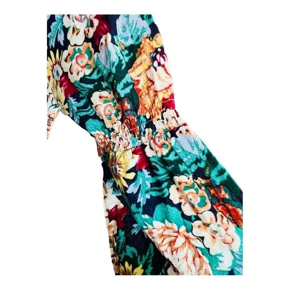 UMGEE FLORAL BOHO GYPSY TRAPEZE SWING PEASANT DRESS MULTICOLOR SIZE MEDIUM - Picture 6 of 11